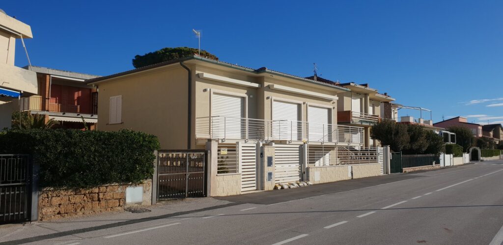 Vista d’insieme delle villette a schiera