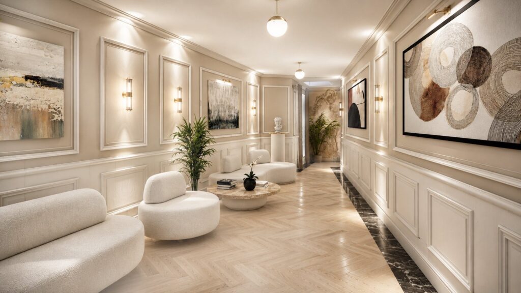 Sala d’attesa lungo il corridoio d’ingresso