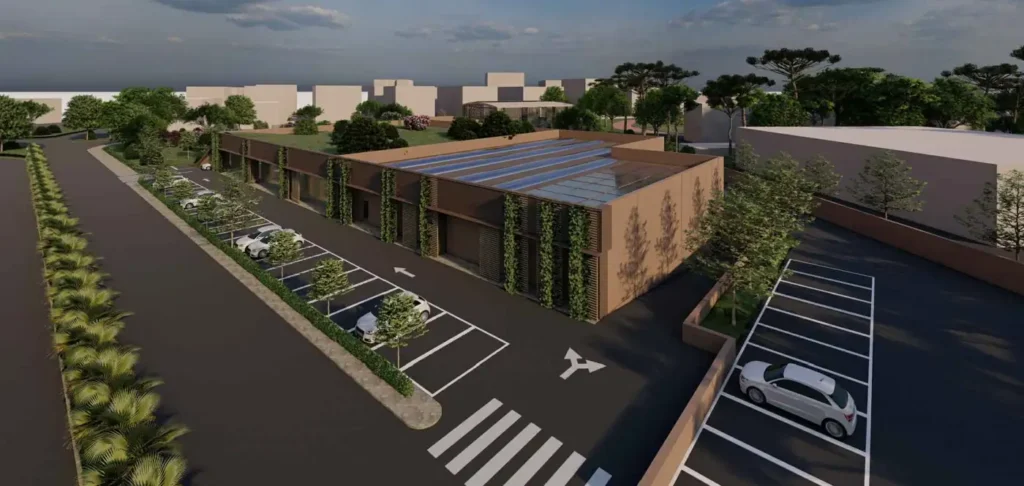 Nuovo edificio di servizi con copertura fotovoltaica
