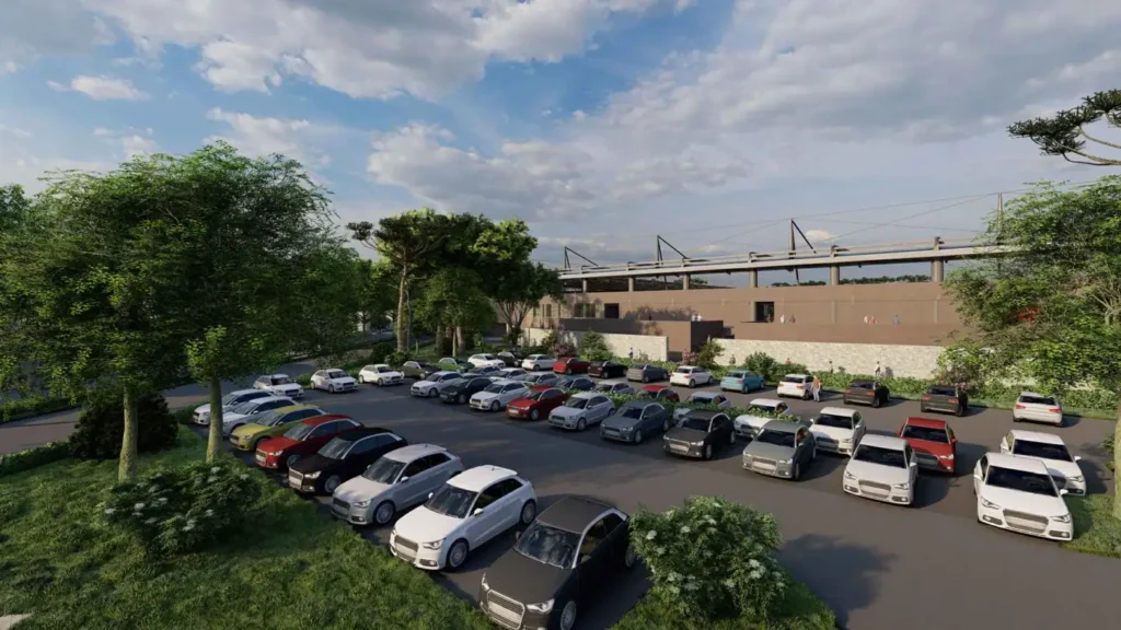 Nuovo parcheggio alberato a servizio dello stadio